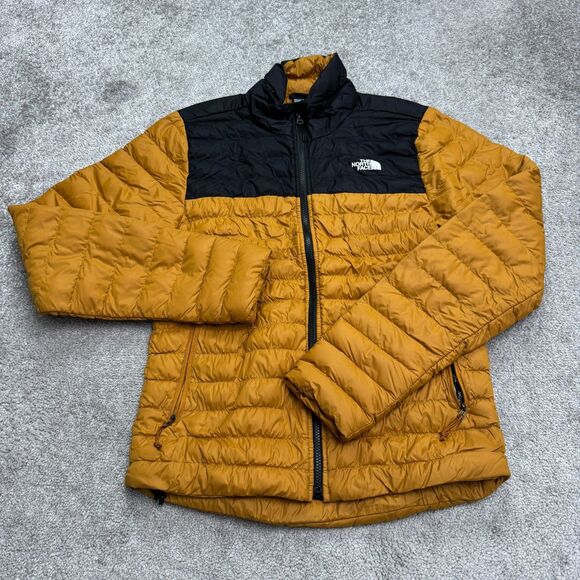The North Face 700 Down Quilted Puffer Jacket Mens Small Black Brown Outdoor Ski